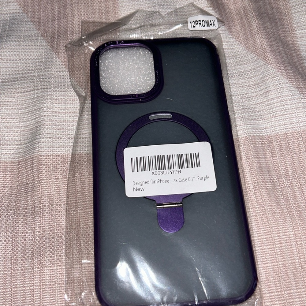 iPhone 12 Pro Max Case with Magnetic Invisible Stand [Compatible with MagSafe]